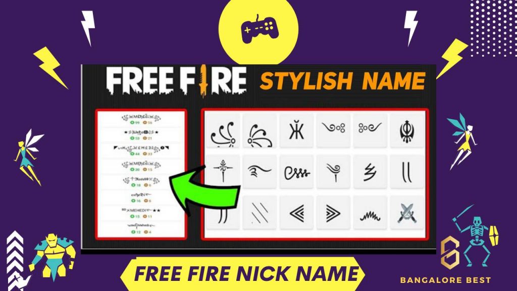 Free fire name style 2022