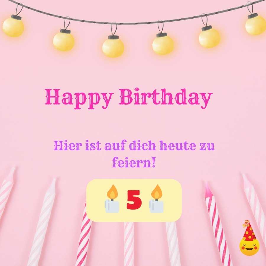 birthday wishes for 5 year girl